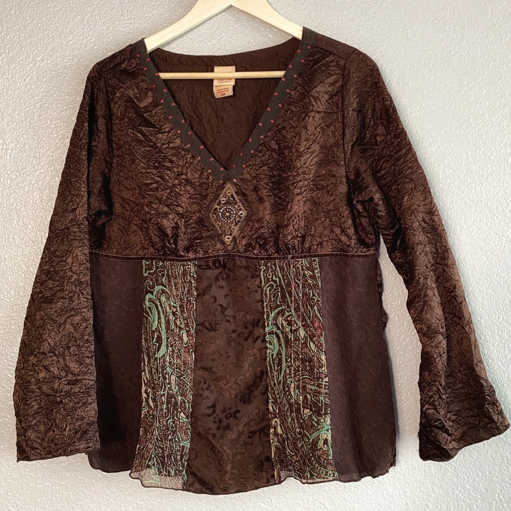 Faded Glory Crushed Boho Top